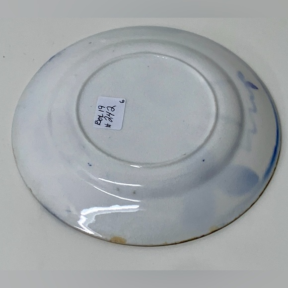 19th Century Antique Gaudy Welsh Dowsywales Pattern 6” Round Hand Painted Plate - Picture 12 of 13